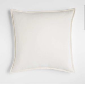 Crate and barrel ivory velvet pillow covers. Set of 2